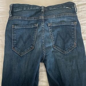 Mother Denim High Waisted Looker Ankle Fray